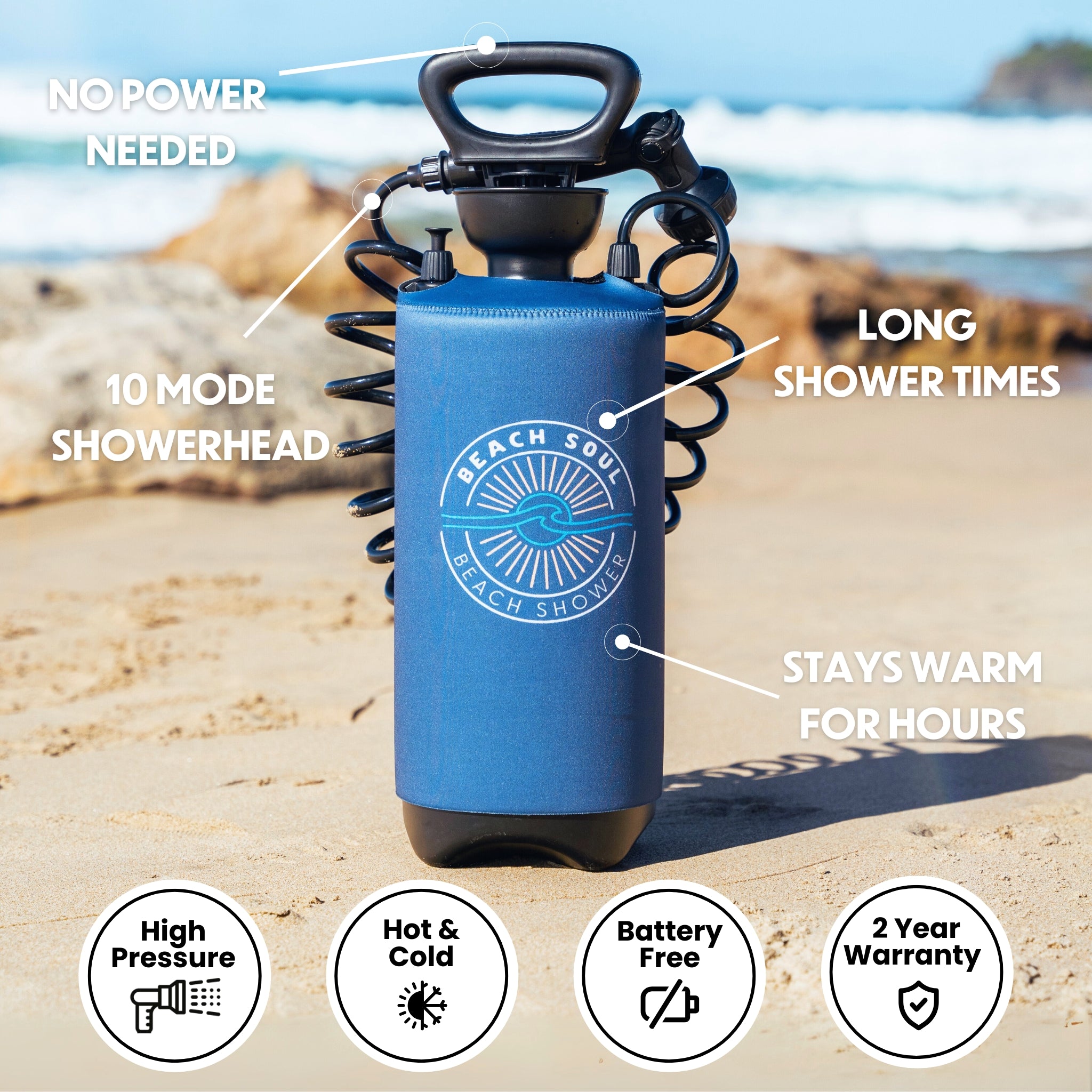 Portable Shower Ocean Rise 8L