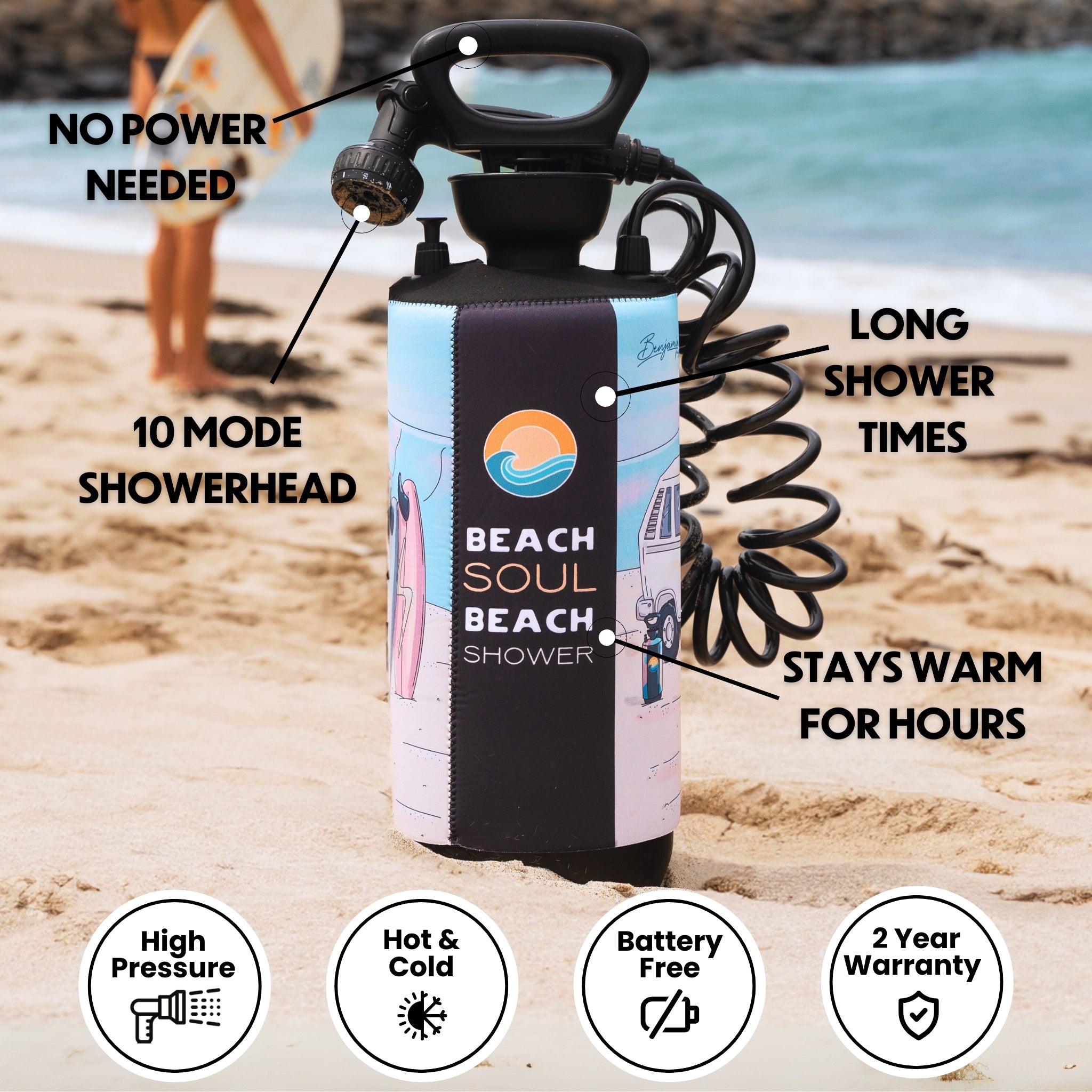Portable Shower Stoked 8L